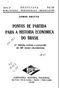 Pontos de partida para a história econômica do Brasil 