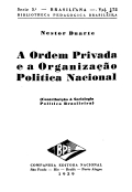A ordem privada e a organização nacional – Contribuição à sociologia política brasileira 
