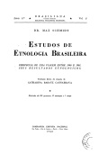 Estudos de etnologia brasileira; peripécias de uma viagem entre 1900 e 1901 e seus resultados etnológicos