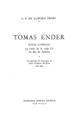 Thomas Ender, pintor austríaco na corte de D.João VI no Rio de Janeiro: um episódio da formação da classe dirigente brasileira, 